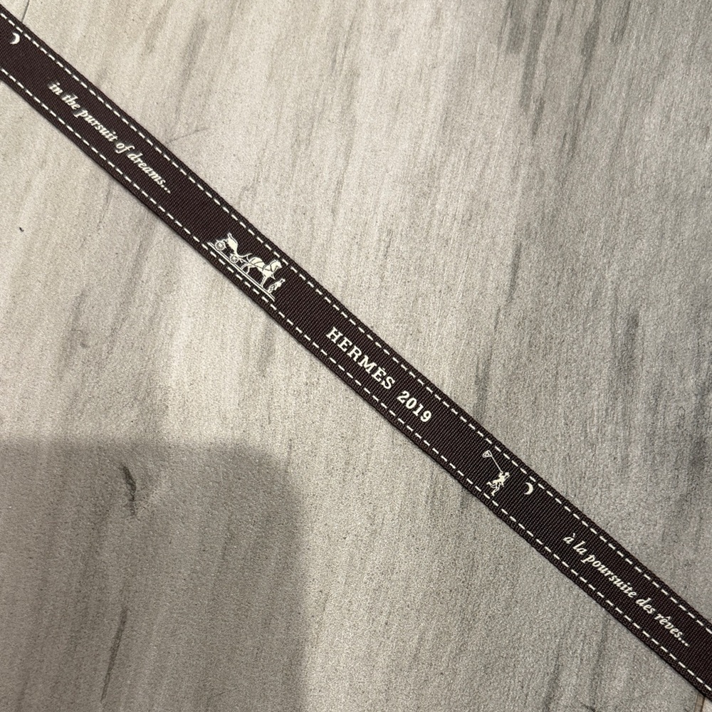 Hermes Brown Ribbon